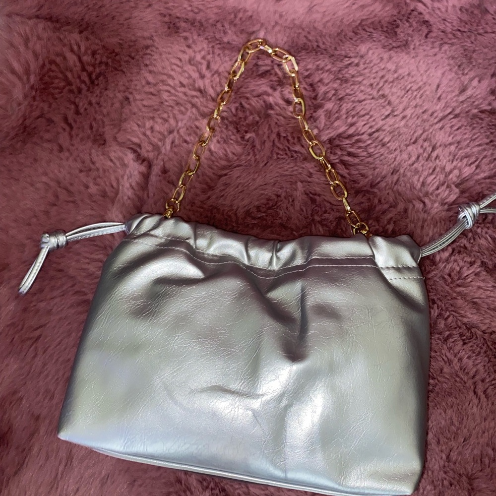 Silver Chain Shoulder Bag